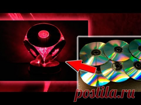 Ночник из старых CD - Повторное использование старых CD дисков - Как сделать НОЧНИК ИЗ ДИСКОВ
Lamp CD DISC NIGHT - How to Make Lamp from Old CDs - Reusing old CD disks -  DIY - YouTube