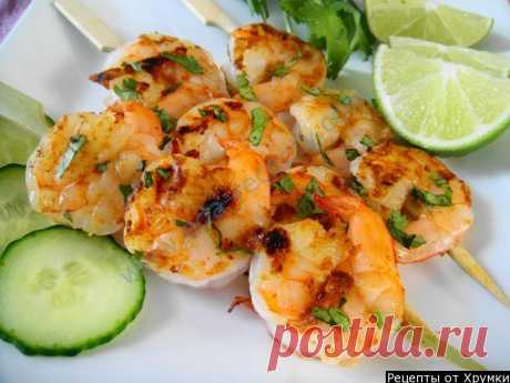 Шашлык из креветок рецепт приготовления с фото