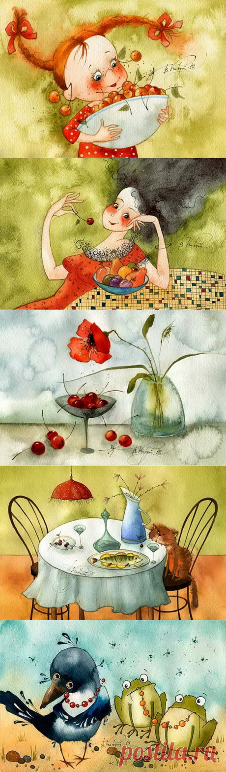 Про июнь и вишенку.... Виктория Кирдий