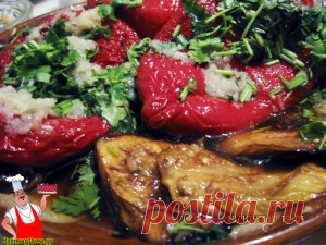 Самые вкусные маринованные баклажаны с болгарским перцем.