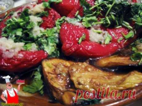 Самые вкусные маринованные баклажаны с болгарским перцем.
