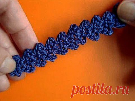 Вязание крючком - Видео урок № 190 - Ленточное кружево 4 - YouTube
