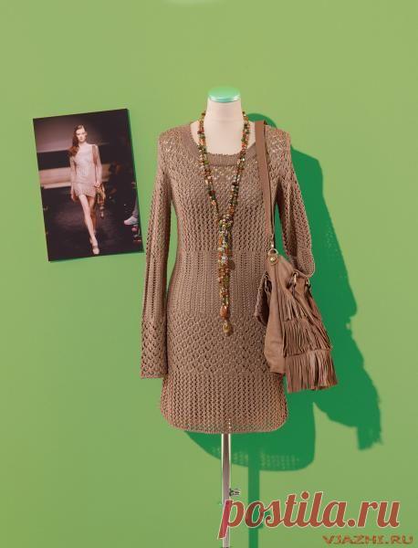 ВЯЗАНОЕ СПИЦАМИ ПЛАТЬЕ В СТИЛЕ ALESSANDRO DELL'ACQUA.