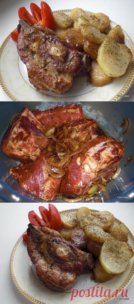 Свиные рёбрышки с картошкой - Простые рецепты Овкусе.ру