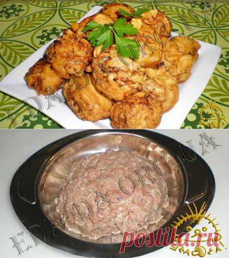 Мясные шарики, жареные в пивном кляре.
