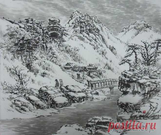 Корейская живопись.Пак Хи Тхэк - Park Hee Tak (박희탁). Республика Корея