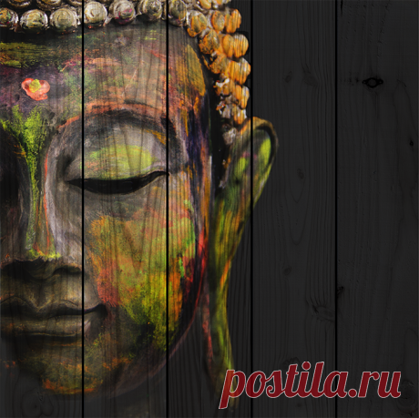 Картина &quot;Лик Будды&quot; по цене от 3500 руб. Размеры: 40x40 см, 60x60 см, 90x90 см, 120x120 см, 150x150 см, 180x180 см. Срок изготовления: 2-3 дня.