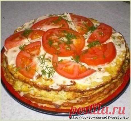 Кабачковый торт с сырком