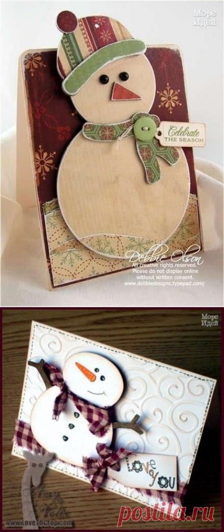 Идеи для открыток. Снеговички | Умелые ручки
