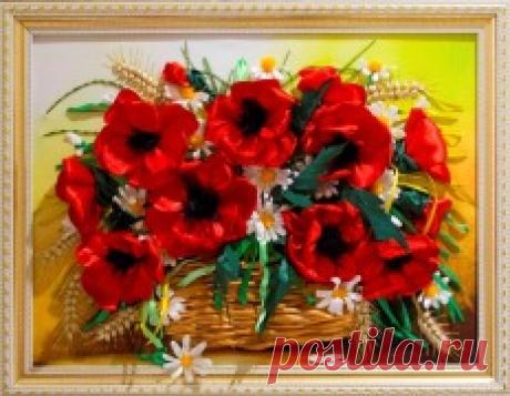 Romantic wall decor Embroidery ribbon