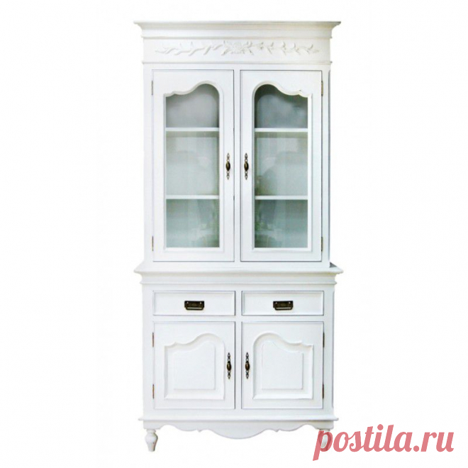 LN01- LN02 Буфет кухонный белый 2-х дверный | Уголок Прованса +7 (499) 390-04-39