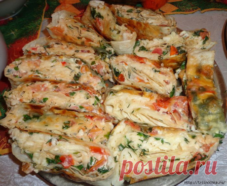 Вкусные рулеты из лаваша! .