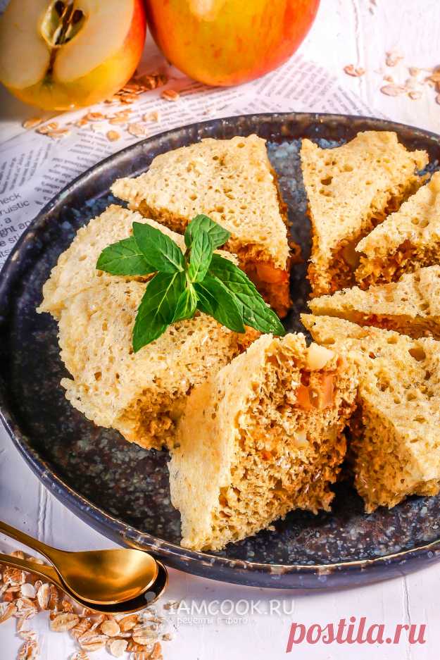 ПП шарлотка с яблоками в микроволновке — рецепт с фото пошагово