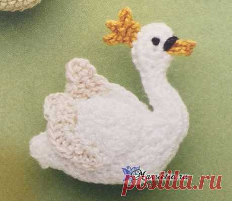 Амигуруми. Белые лебеди крючком
