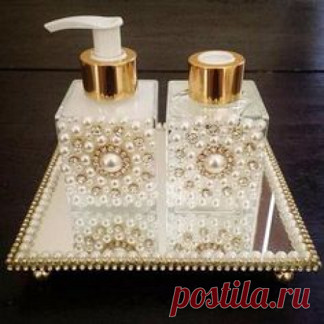 Мы подобрали роскошные наборы для ванной комнаты, украшенные жемчугом и натуральными камнями. В домашних условиях вы также можете превратить свои туалетные принадлежности в красивые предметы. Для этого запаситесь искусственными половинками …
