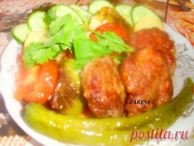 Котлеты,запечённые с овощами в духовке! (Себзели фирин кофтеси)