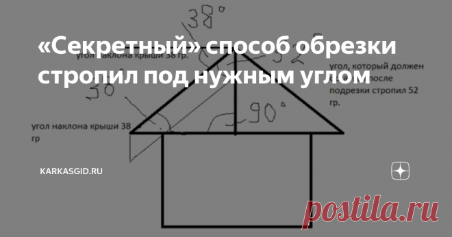«Секретный» способ обрезки стропил под нужным углом Если Вы решили стать профессиональным кровельщиком и научиться профессионально обрезать концы стропил под нужны углом, то Вам прямая дорога на сайт каркасгид.ру, где Вас научат всему, что нужно для строительства каркасника, в том числе, разумеется, и этому непростому вопросу. Причем, научат профессионально. Да так, что Вы сможете вырезать пятки стропил не хуже Лари Хона, т.е. даже не поднимаясь