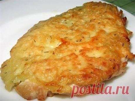 Куриные отбивные с сыром.