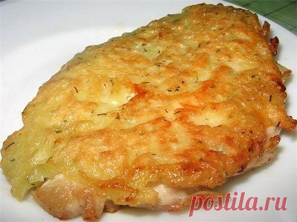 Куриные отбивные с сыром.