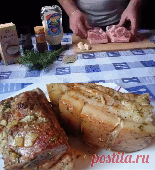 САЛО В ДУХОВКЕ очень вкусный рецепт сала в духовке