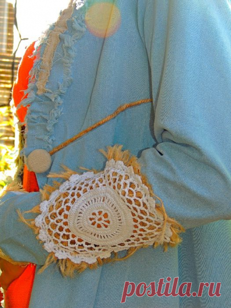 Кардиган джинсовый в стиле бохо