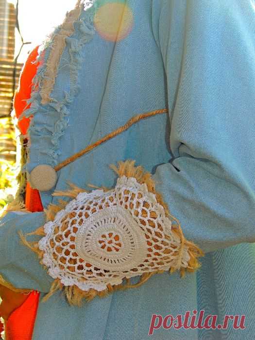 Кардиган джинсовый в стиле бохо