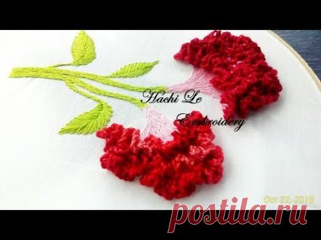Amazing Realistic Hand Embroidered Flower | Hand Embroidery Tutorial | Easy Flower Embroidery