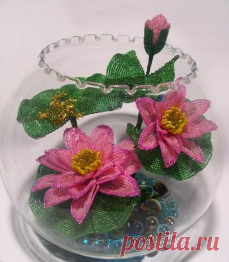 Кувшинки из бисера | 3vision - Fashion blog