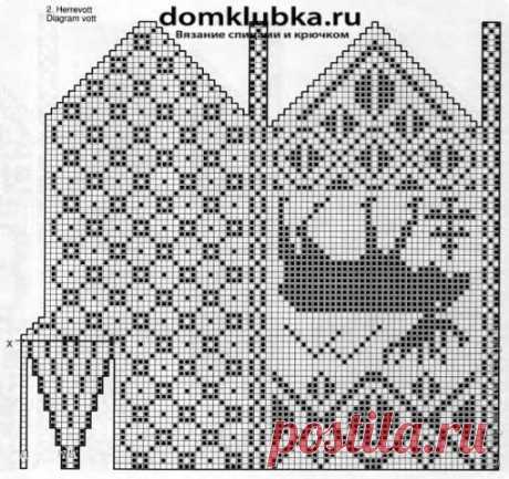 Варежки вяжем спицами для мужчин
