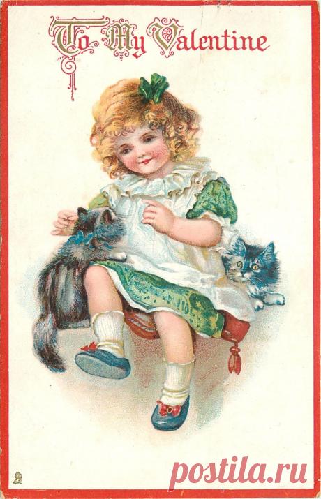 "Коллекция картинок: Старинные открытки с детьми от F. Brunda" — card from user Анастасия Брязгина in Yandex.Collections