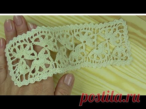 Ленточное кружево крючком Кружево крючком Прошва вязаная крючком