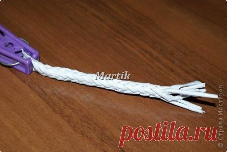 МК. Обьемная косичка &quot;Колосок&quot; из 8 трубочек | Страна Мастеров