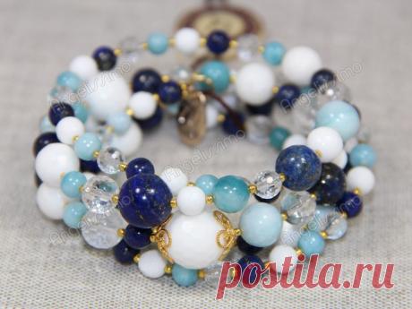 Браслет &quot;Змейка&quot; из лазурита и других натуральных камней от BRimar