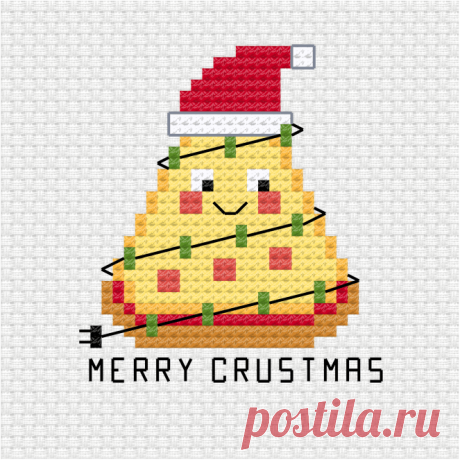 Patrón de punto de cruz Feliz Navidad. - Diseño Ringcat