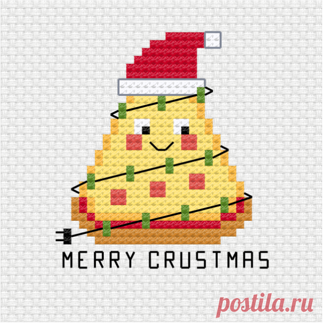 Patrón de punto de cruz Feliz Navidad. - Diseño Ringcat