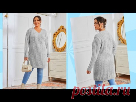 ВЯЖЕМ 🌺КРАСИВУЮ ТУНИКУ ДЛЯ ПЫШНЫХ ДАМ