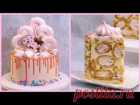 НЕЖНЫЙ КЛУБНИЧНЫЙ ТОРТ С ПРОФИТРОЛЯМИ🍓 Strawberry Profiterole cake🍓