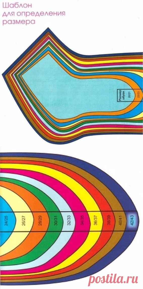 ​Общие правила вязания носков. Таблица размеров