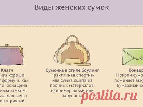 МОДНИЦАМ. Виды женских сумок