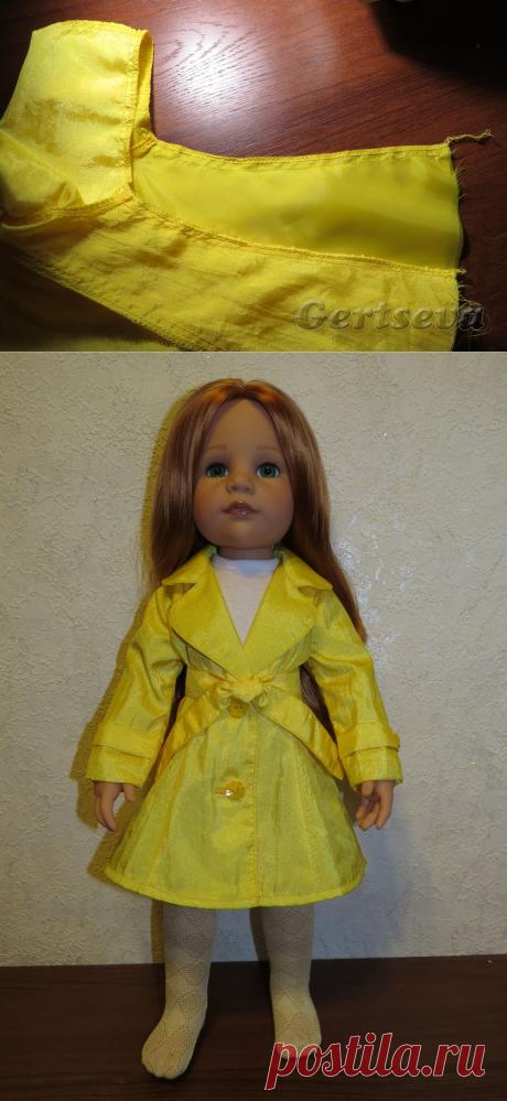 Мастер-класс по пошиву плащика. / Мастер-классы, творческая мастерская: уроки, схемы, выкройки кукол, своими руками / Бэйбики. Куклы фото. Одежда для кукол