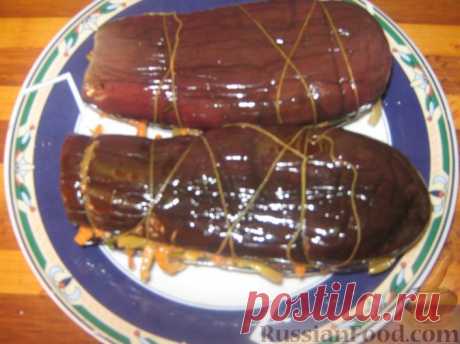 Рецепт: Баклажаны, фаршированные овощами на RussianFood.com