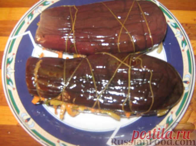 Рецепт: Баклажаны, фаршированные овощами на RussianFood.com
