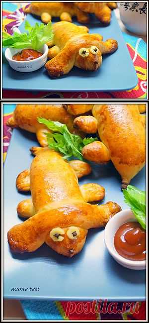 Сосиски в тесте или забавные хот доги. Вкуснейшее тесто!. Рецепт c фото, мы подскажем, как приготовить!
