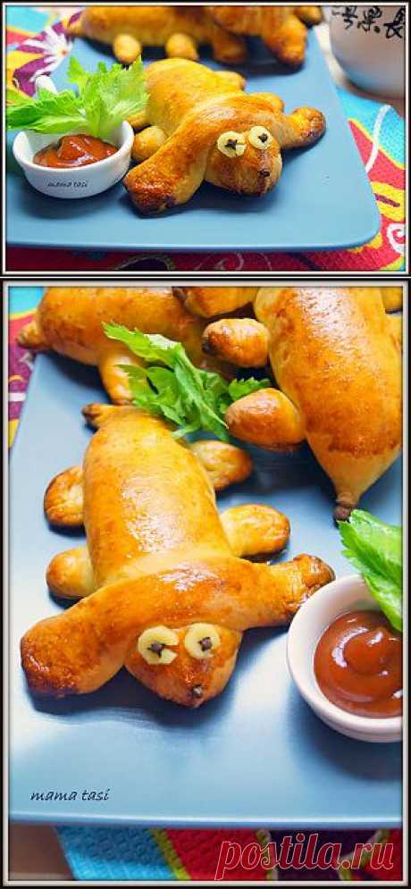 Сосиски в тесте или забавные хот доги. Вкуснейшее тесто!. Рецепт c фото, мы подскажем, как приготовить!