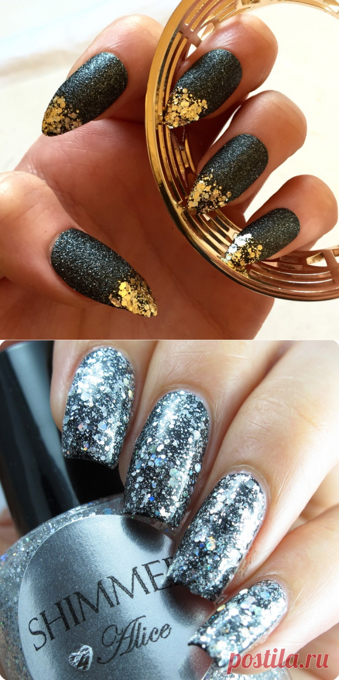 Блестящее решение: сияющий маникюр на Новый год — Модно / Nemodno