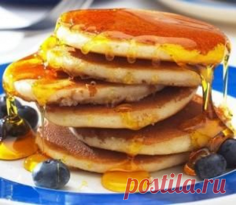 Блинчики по-американски (панкейки) со сливками