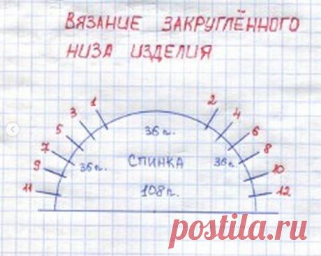 Закруглённый низ изделия (Уроки и МК по ВЯЗАНИЮ) – Журнал Вдохновение Рукодельницы
