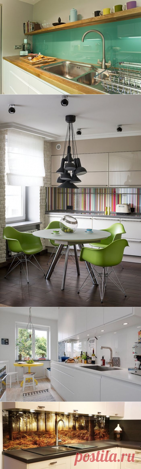 Стеклянные панели в интерьере кухни | Роскошь и уют