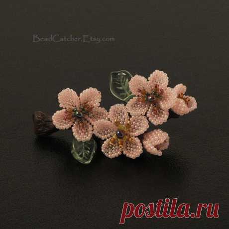 cherry blossoms | Beaded flowers