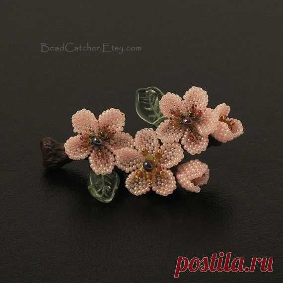 cherry blossoms | Beaded flowers